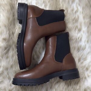Brown Leather Ankle Boots